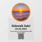 Sunset Foto ・ Sommerereignis - QR-Code Fensteraufkleber (Blatt)