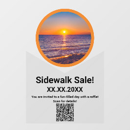 Sunset Foto ・ Sommerereignis - QR-Code Fensteraufkleber