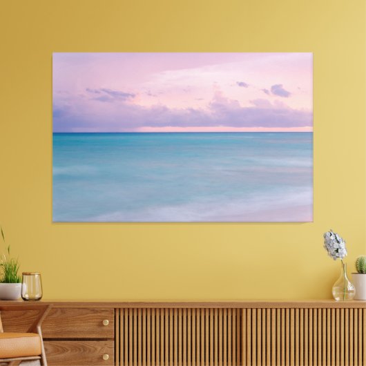 Sunset Foto Wohngestaltung mit Beach Waves Leinwanddruck (Insitu (Wohnzimmer))