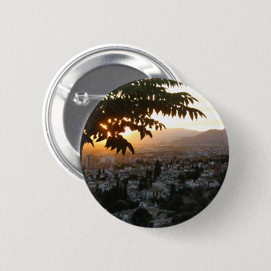Sunset Fotografy Round Abzeichen Button (Vorne & Hinten)