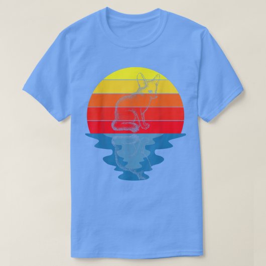 Sunset Foxes Fennec Fox T-Shirt (Design vorne)