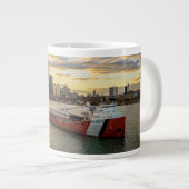 Sunset Freighter Jumbo-Tasse (Vorderseite Rechts)