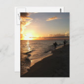 Sunset Fun Beach Postkarte (Vorne/Hinten)