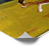 Sunset Gazelle Running Wild Animal Poster (Ecke)