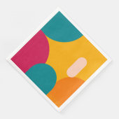 Sunset Geometry - Colorful Paper napkin Serviette (Ecke)