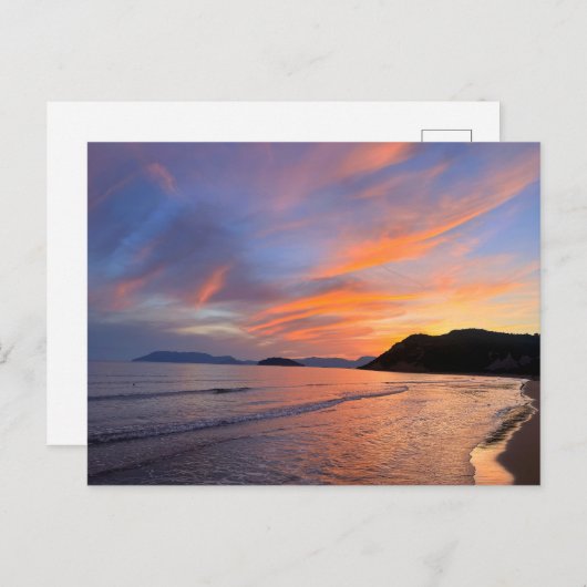 Sunset Gerakas Beach Zakynthos Griechenland Fotogr Postkarte (Vorne/Hinten)