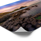Sunset - Giant's Causeway, Nordirland Poster (Ecke)