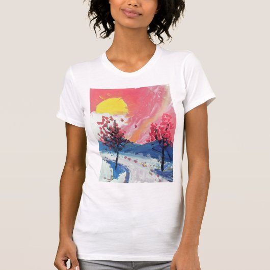 Sunset Glitzern T-Shirt (Vorderseite)