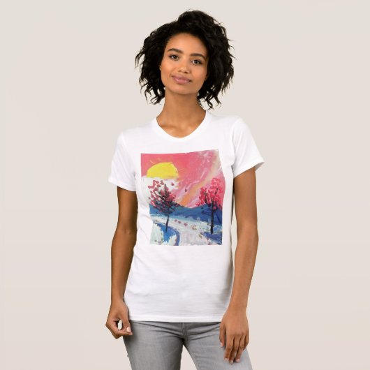 Sunset Glitzern T-Shirt (Vorne ganz)