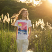 Sunset Glitzern T-Shirt