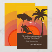 Sunset Glory Retirement Card Einladung (Vorne/Hinten)