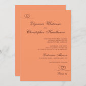 Sunset Glow Elegant Chic Calligraphy Wedding Einladung (Vorne/Hinten)