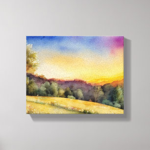 "Sunset Glow" oder "Field of Dreams" Leinwanddruck