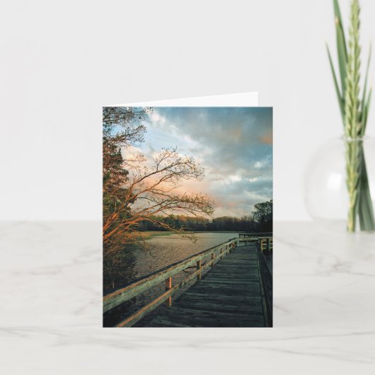 Sunset Glow on Pier notecards Karte (Vorderseite)