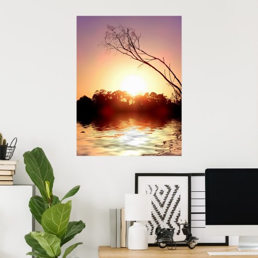 SUNSET GLOW Poster (Heimbüro)