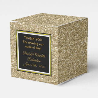 Sunset Gold Glitzer "Danke" Classic Fevor Box Geschenkschachtel