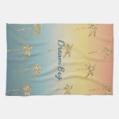 Sunset Gold Glitzer Palm Trees Geschirrtuch (Horizontal)