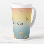Sunset Gold Glitzer Palm Trees Milchtasse (Rechte Ecke)