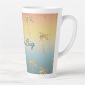 Sunset Gold Glitzer Palm Trees Milchtasse (Rechts)