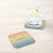 Sunset Gold Glitzer Palm Trees Untersetzer (Vor Ort)