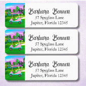  Sunset Golf Course Pink Golf Cart 