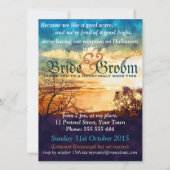 Sunset Gothic Stimmung Hochzeitsempfang Einladunge Einladung (Rückseite)