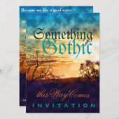 Sunset Gothic Stimmung Hochzeitsempfang Einladunge Einladung (Vorne/Hinten)