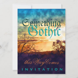 Sunset Gothic Stimmung Hochzeitsempfang Einladunge Einladung