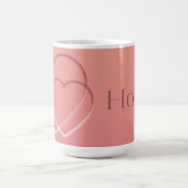 Sunset Gradient Heart Custom Door Sign Kaffeetasse (Mittel)