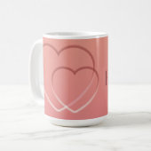 Sunset Gradient Heart Custom Door Sign Kaffeetasse (Vorderseite Links)