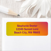 Sunset Gradient Rücksendeadressen-Aufkleber (Insitu)