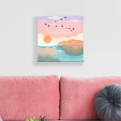 Sunset Gradient Wall Art | Leinwand umsponnen Mode (Insitu (Wohnzimmer))