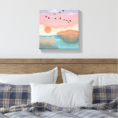 Sunset Gradient Wall Art | Leinwand umsponnen Mode (Insitu (Schlafzimmer))