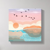 Sunset Gradient Wall Art | Leinwand umsponnen Mode (Vorderseite)