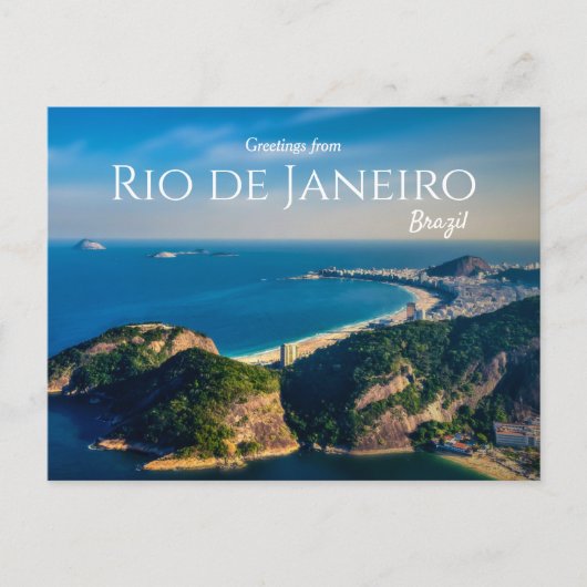 Sunset Greetings von Rio De Janeiro Brasilien Postkarte (Vorderseite)