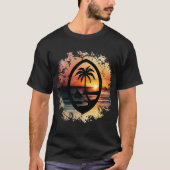 Sunset Guam Siegel T-Shirt (Vorderseite)