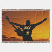 Sunset Guitar Man Silhouette Decke (Vorderseite)
