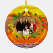 Sunset Happy Holidays 2443 Keramik Ornament (Hinten)