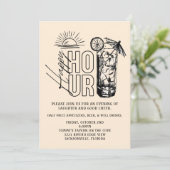 Sunset Happy Hour Invitation Einladung (Stehend Vorderseite)