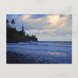 Sunset Hawaiian Surfer Postkarte
