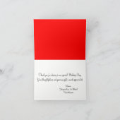 Sunset Heart Red Wedding Danke Karten (Innenseite)