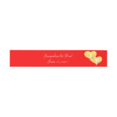 Sunset Hearts Red Mit Monogramm Wedding Bly Band (Flach)
