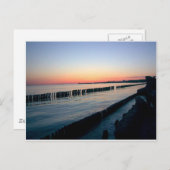 Sunset Hel Polen Postkarte (Vorne/Hinten)