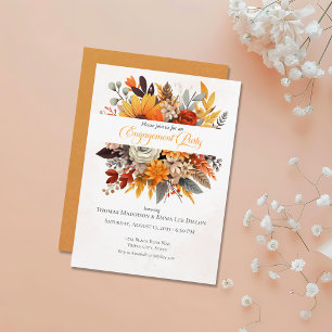 Sunset Herbst Floral Engagement Party Einladung