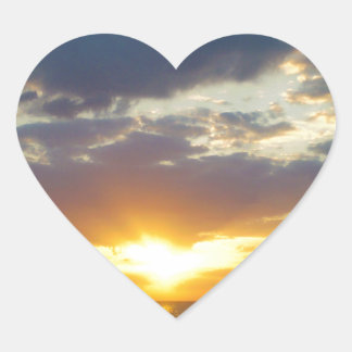 SunSet Herz-Aufkleber