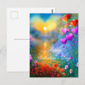 Sunset Herzvalentine Postkarte (Vorne/Hinten)