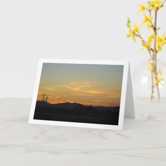 Sunset Highway Landschaft Karte (Gelbe Blume)