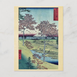 Sunset Hill by Ando, Hiroshige Postkarte
