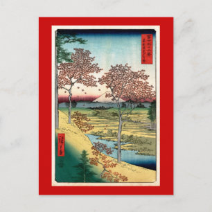 Sunset Hill Meguro Hiroshige Japanisch Fine Art Ar Postkarte
