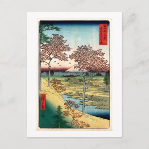 Sunset Hill Meguro Hiroshige Japanische Kunst Postkarte